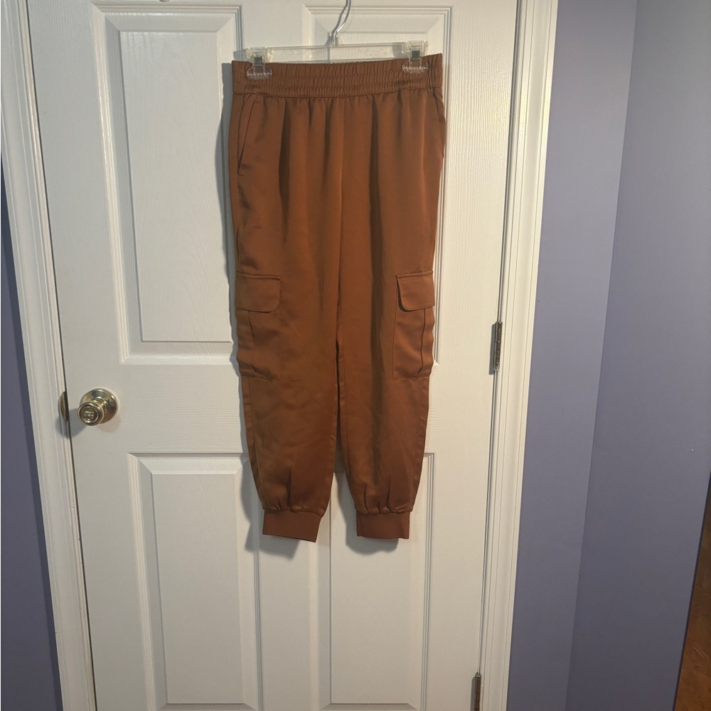 NWOT red satin banana republic pants